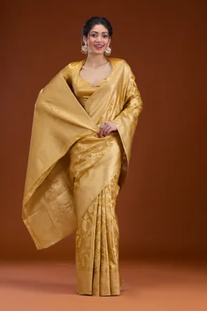 Gold Zariwork Tissue Saree