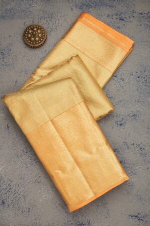Peach Zariwork Pure Silk Saree