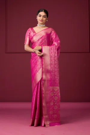 Mauve Zariwork Tissue Saree