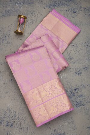Lavender Zariwork Pure Silk Saree