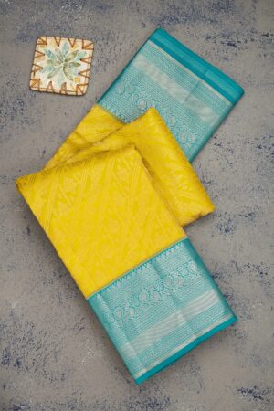 Mustard Zariwork Pure Silk Saree