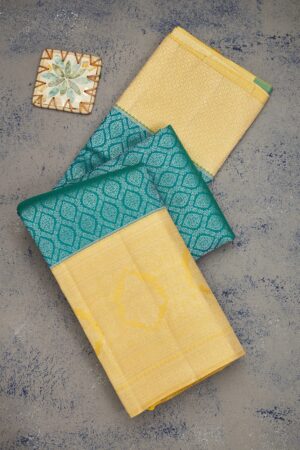Turquoise Blue Zariwork Pure Silk Saree
