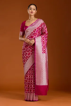 Wine Zariwork (Gold) Silk Saree