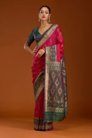 Magenta Pink Kanjivaram Art Silk_Saree