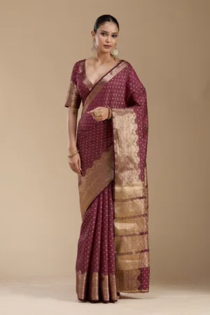 Brown Kanjivaram Silk Saree