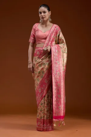 Beige Stonework Silk_Saree