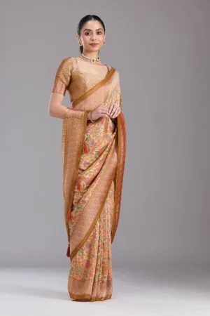 Gold Banarasi Silk Saree