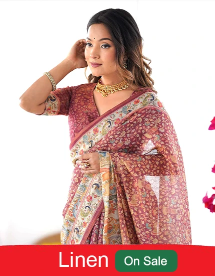 লিনেন শাড়ি